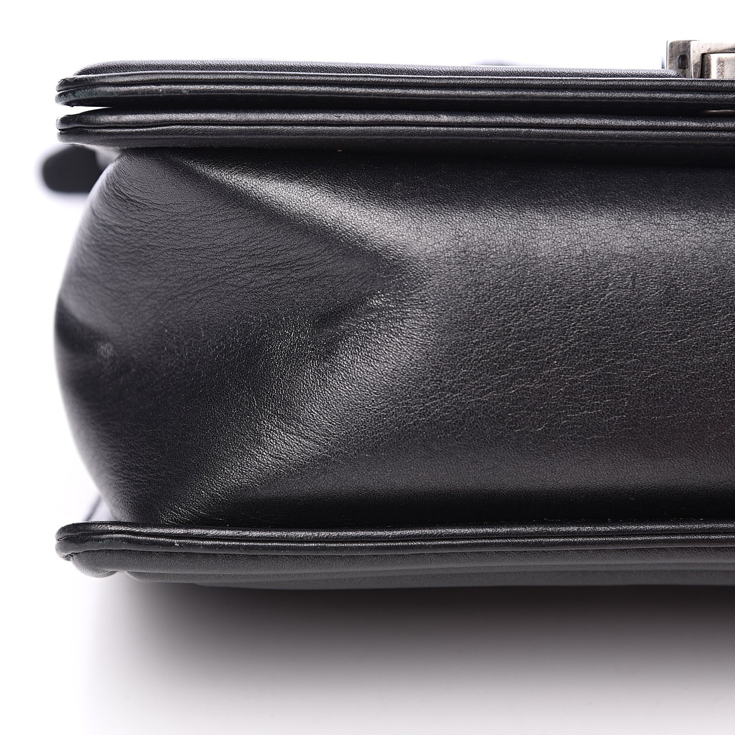 Lambskin Quilted Medium Boy Flap Black