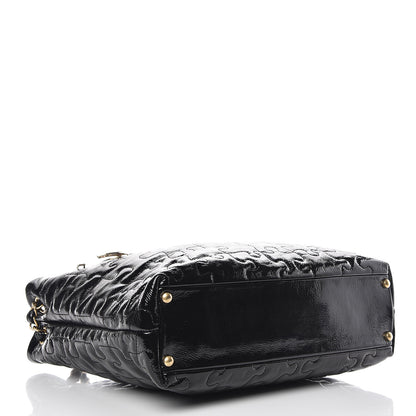 Chanel Crackled Patent Puzzle Tote Black 4 of 9