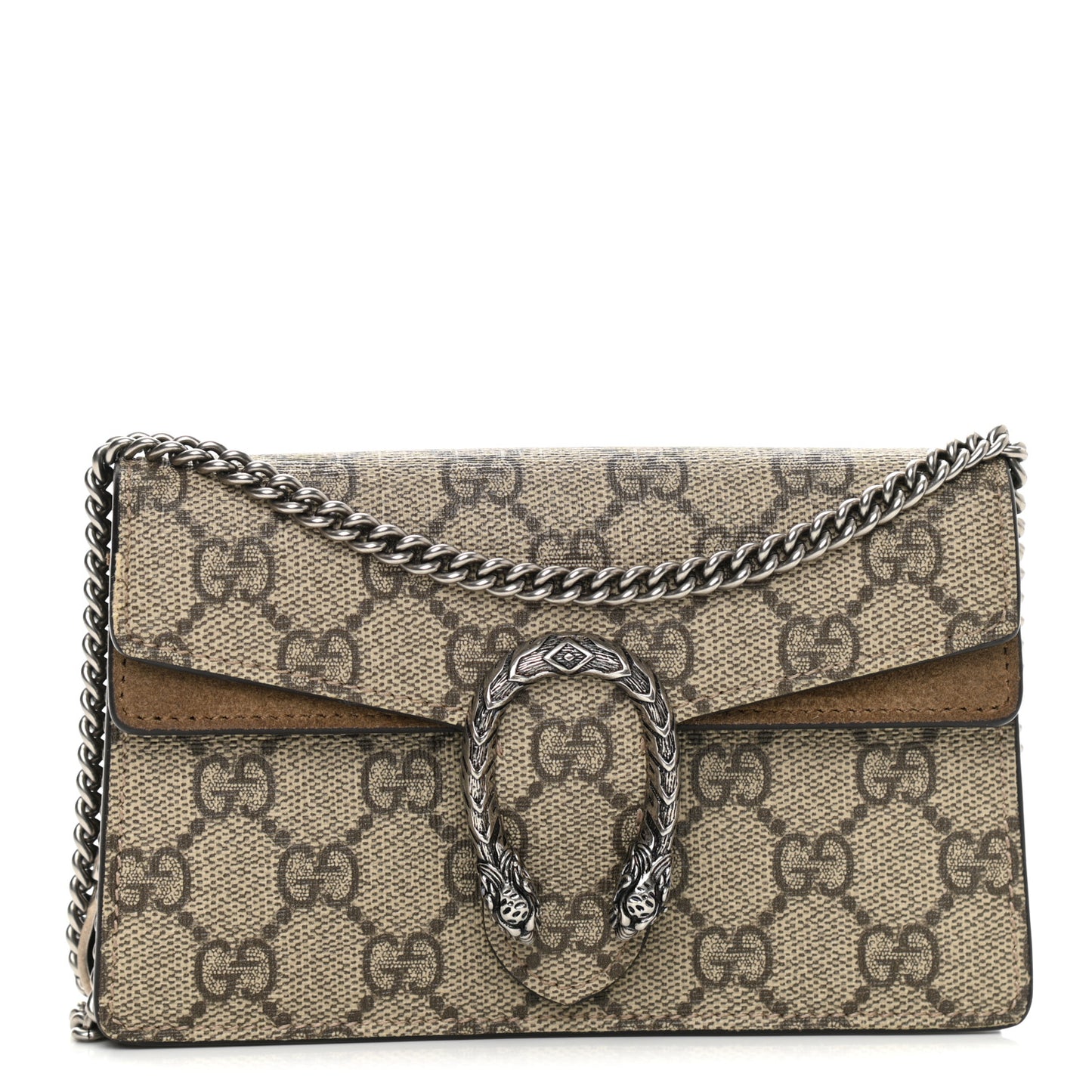 GG Supreme Monogram Super Mini Dionysus Shoulder Bag Taupe