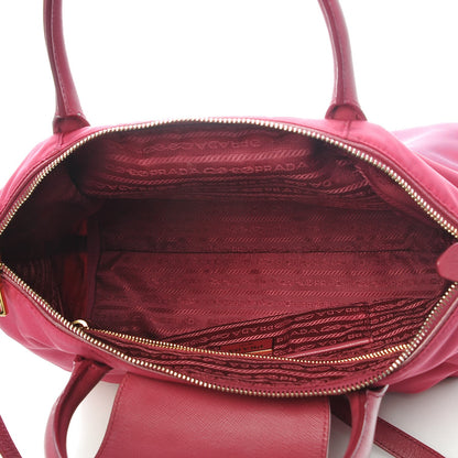 Prada Saffiano Tessuto Nylon Tote Ibisco 5 of 11