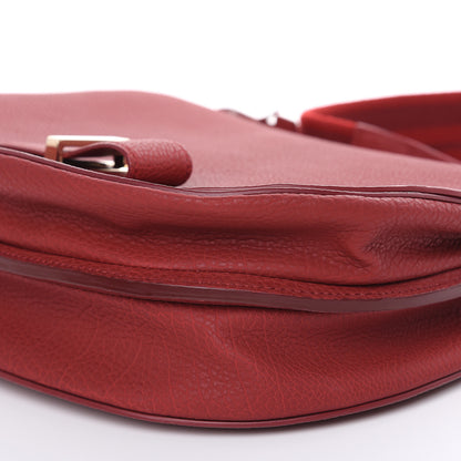 Delvaux Crispy Calfskin Le Mutin Saddle Bag Rouge 9 of 9