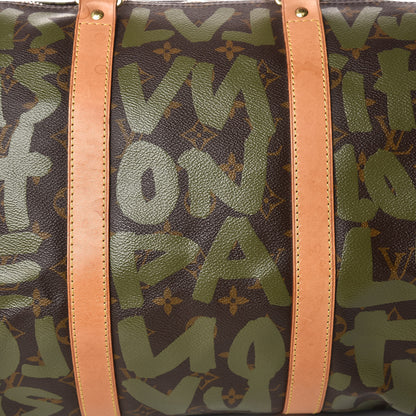 Louis Vuitton Graffiti Keepall 50 Kaki 10 of 14