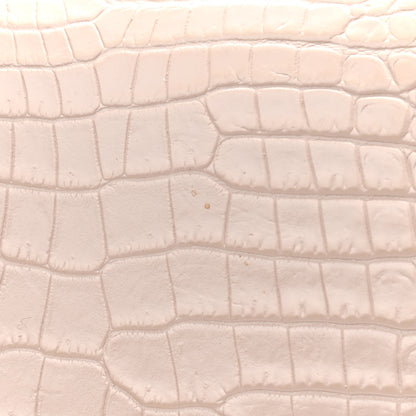 Saint Laurent Calfskin Crocodile Embossed Medium Bellechasse Satchel Powder Pink 11 of 11