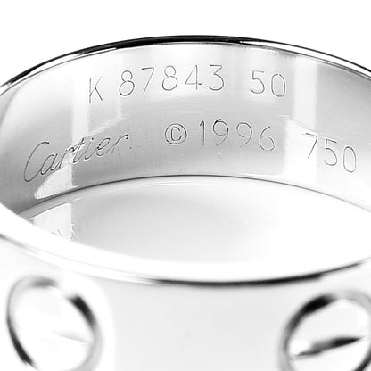 Cartier 18K White Gold 5.5mm LOVE Ring 50 5.25 4 of 4