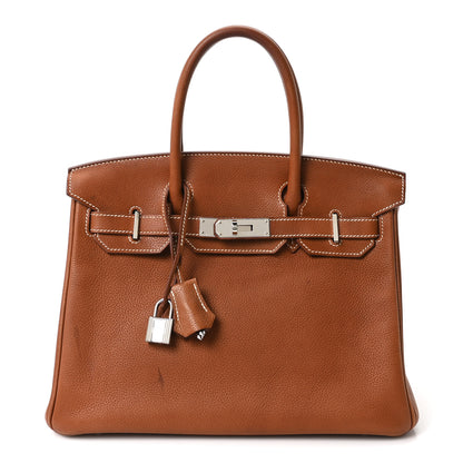 Hermes Natural Barenia Faubourg Birkin 30 Fauve 1 of 10