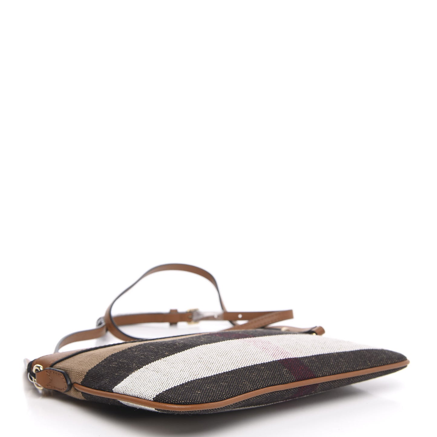 Mega Check Peyton Crossbody Clutch Bag Saddle Brown