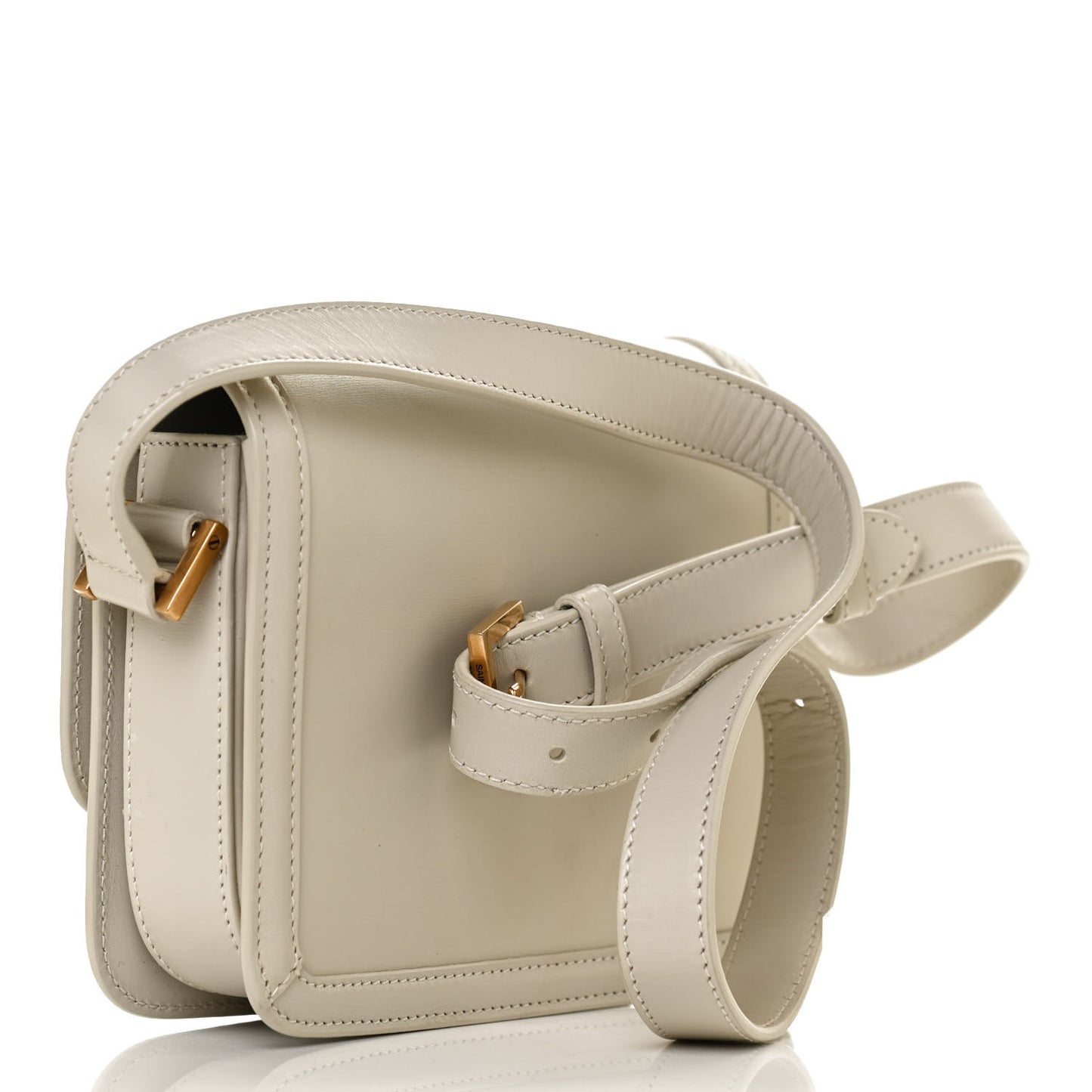 Smooth Calfskin Small Solferino Satchel Ivory Natural