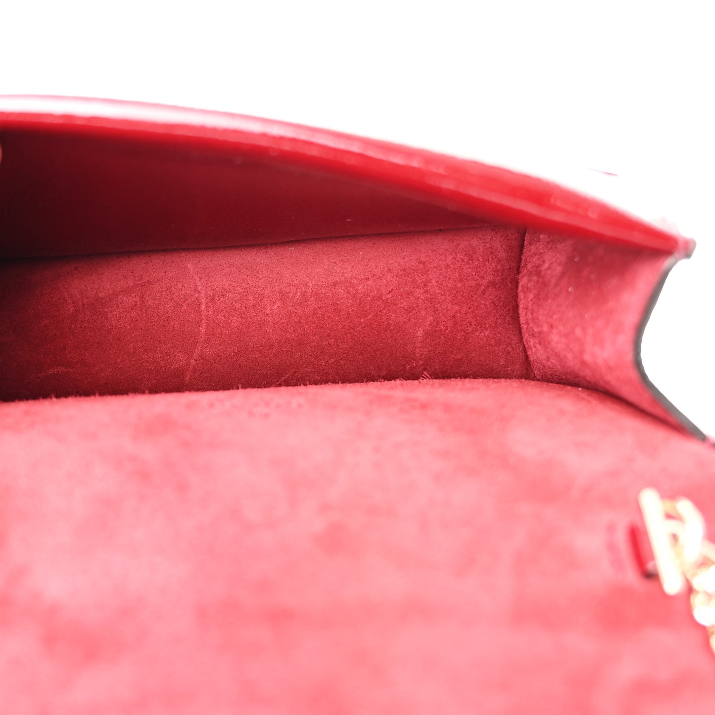 Crinkled Patent Super Mini Dionysus Shoulder Bag Rosso Ancora Red