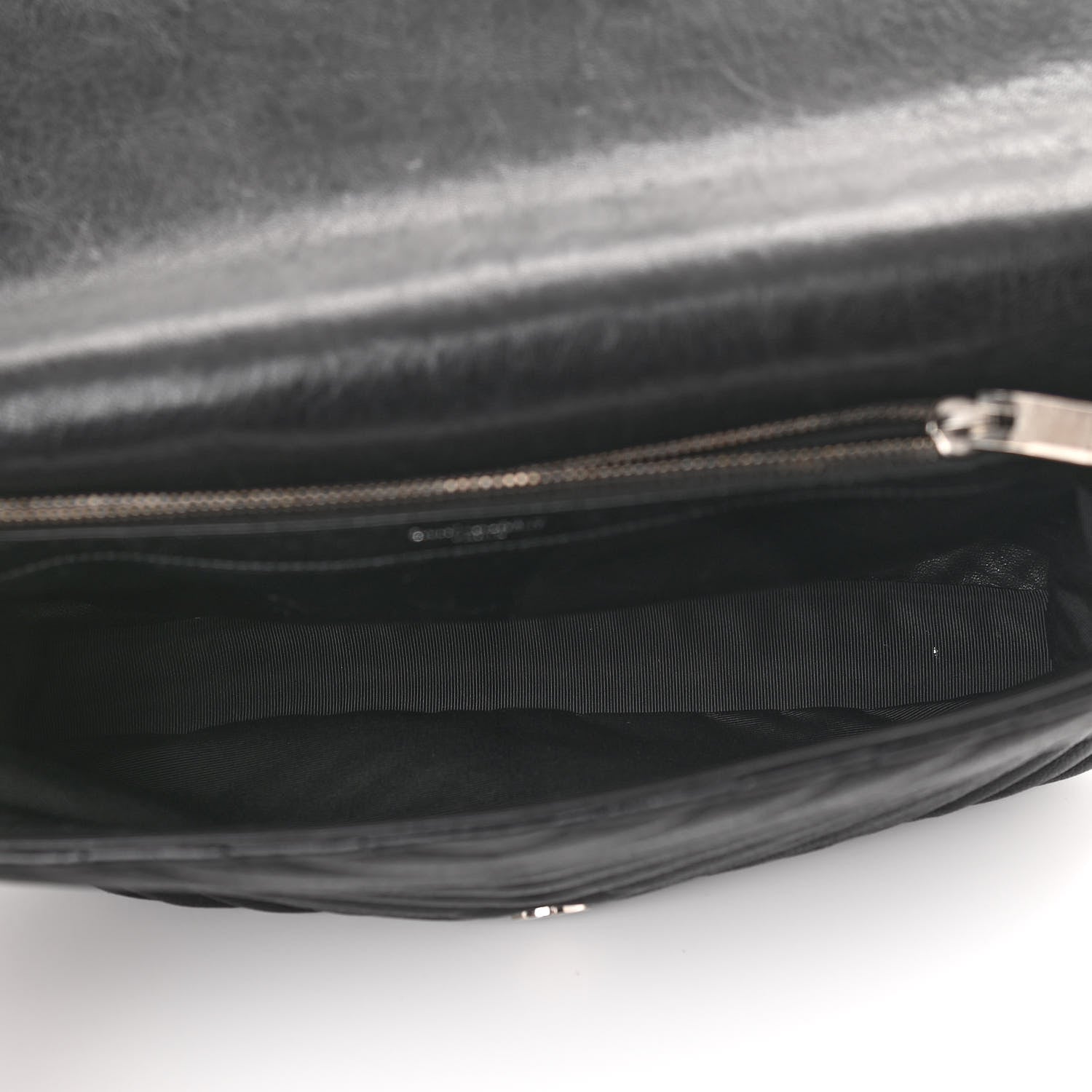 Saint Laurent Sheepskin Matelasse Chevron Monogram Large College Satchel Black 5 of 10