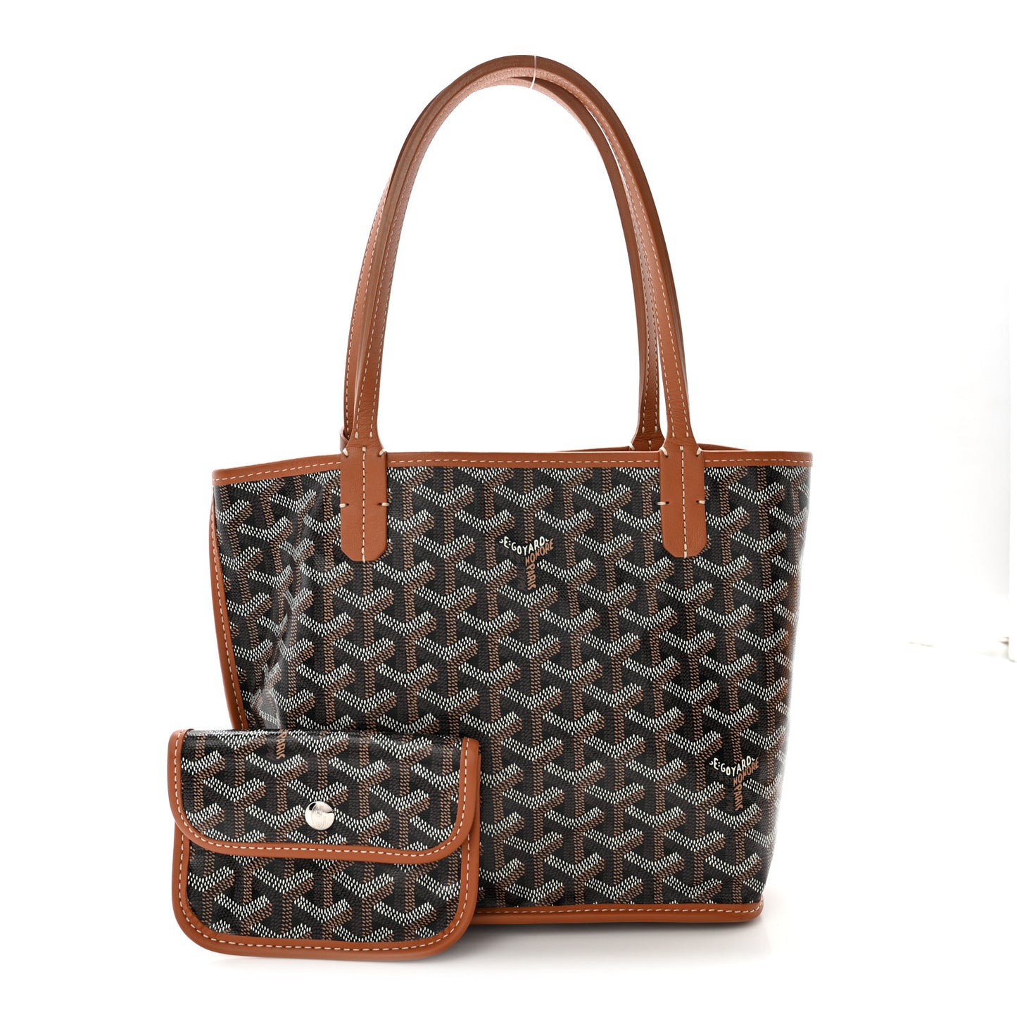 Goyardine Reversible Mini Anjou Black Gold