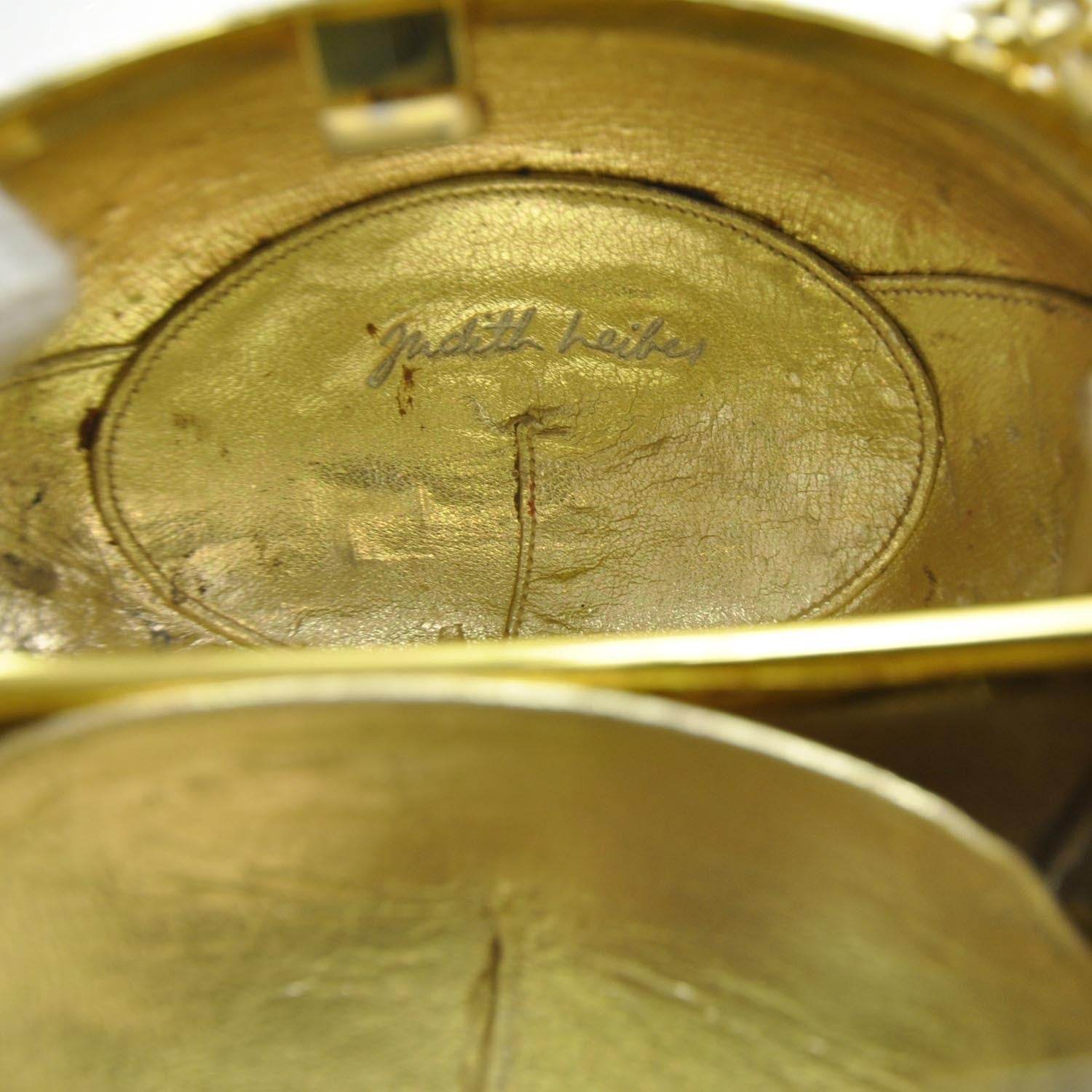 Judith Leiber Crystal Egg Minaudiere Clutch Gold 9 of 9