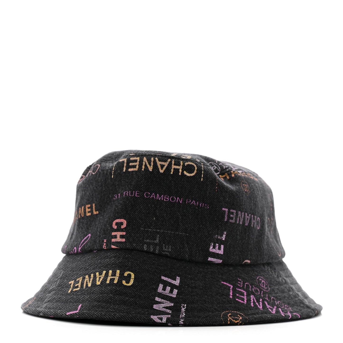 Denim Mood Cloche Bucket Hat L Black