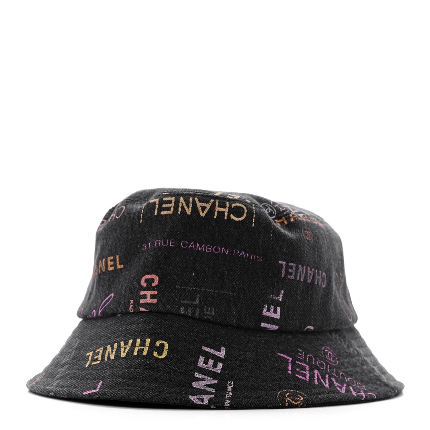 Chanel Denim Mood Cloche Bucket Hat L Black 1 of 8