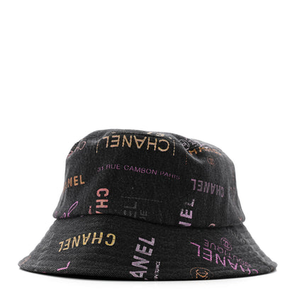 Chanel Denim Mood Cloche Bucket Hat L Black 1 of 8