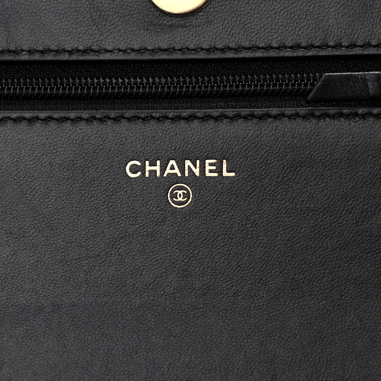 Orylag Lambskin Wallet On Chain Black