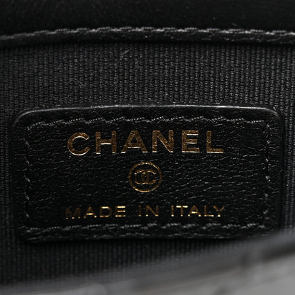 Chanel Patent Quilted Chain Around Heart Mini Chain Flap Black 7 of 10