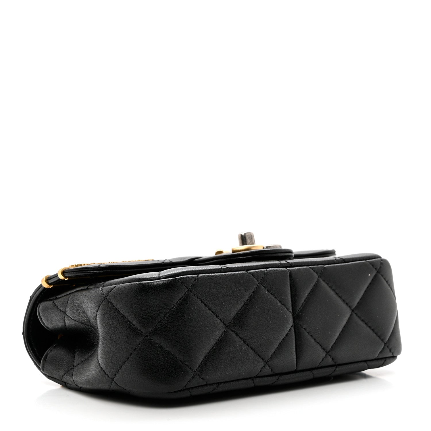 Chanel Lambskin Quilted Mini Coco Clips Single Flap Black 4 of 9