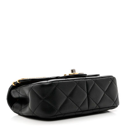 Chanel Lambskin Quilted Mini Coco Clips Single Flap Black 4 of 9