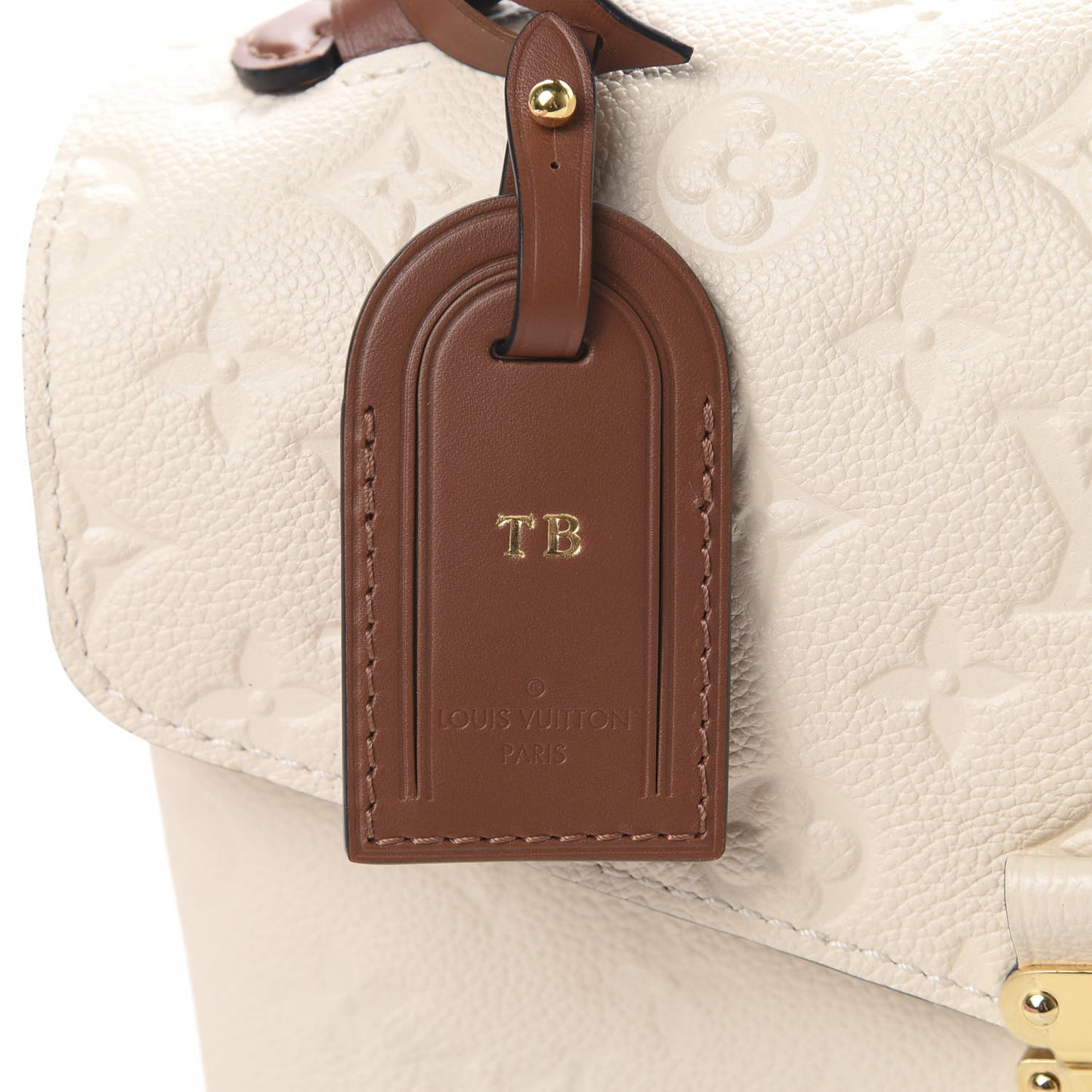 Empreinte Braided Pochette Metis Creme Beige Caramel