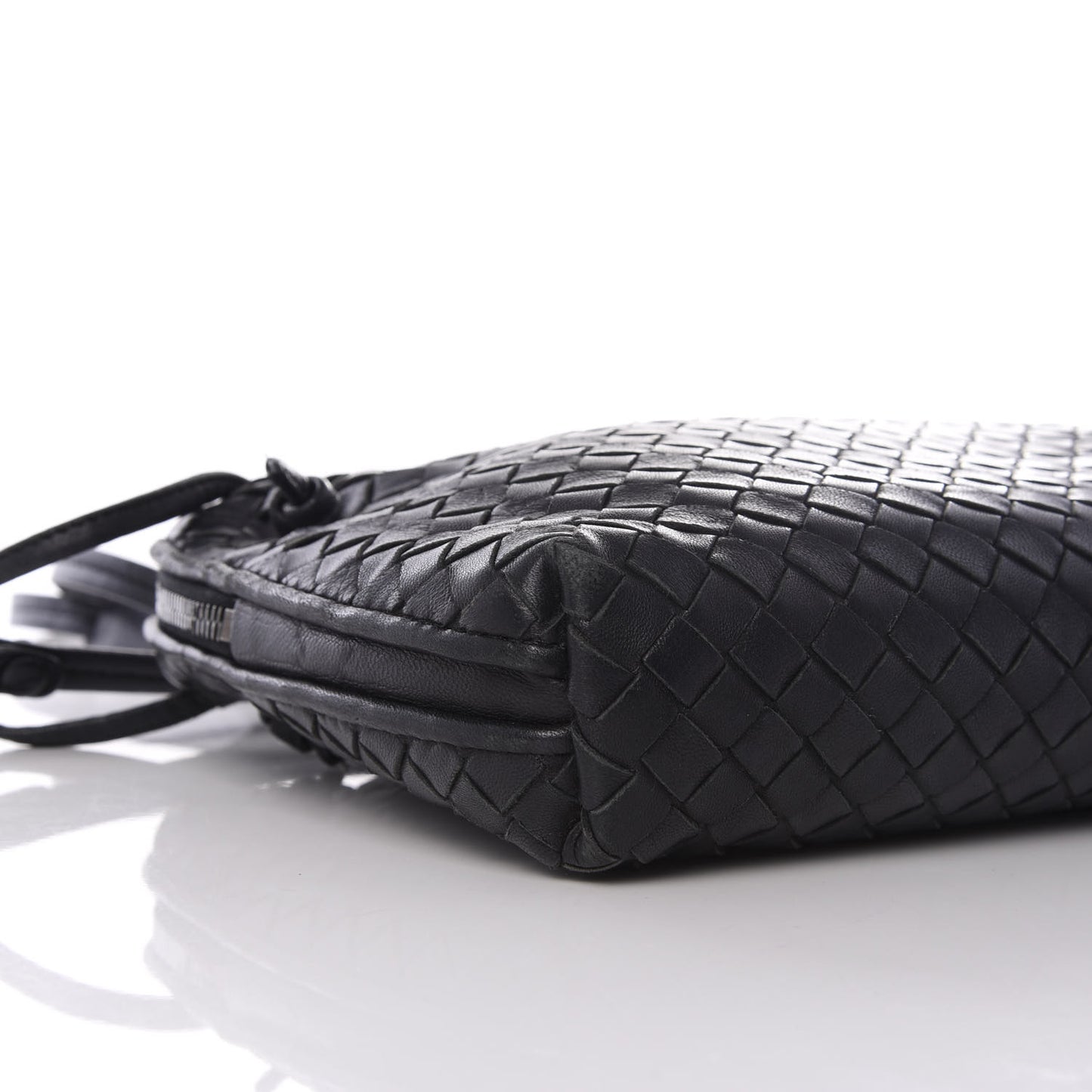 Nappa Intrecciato Pillow Crossbody Messenger Black