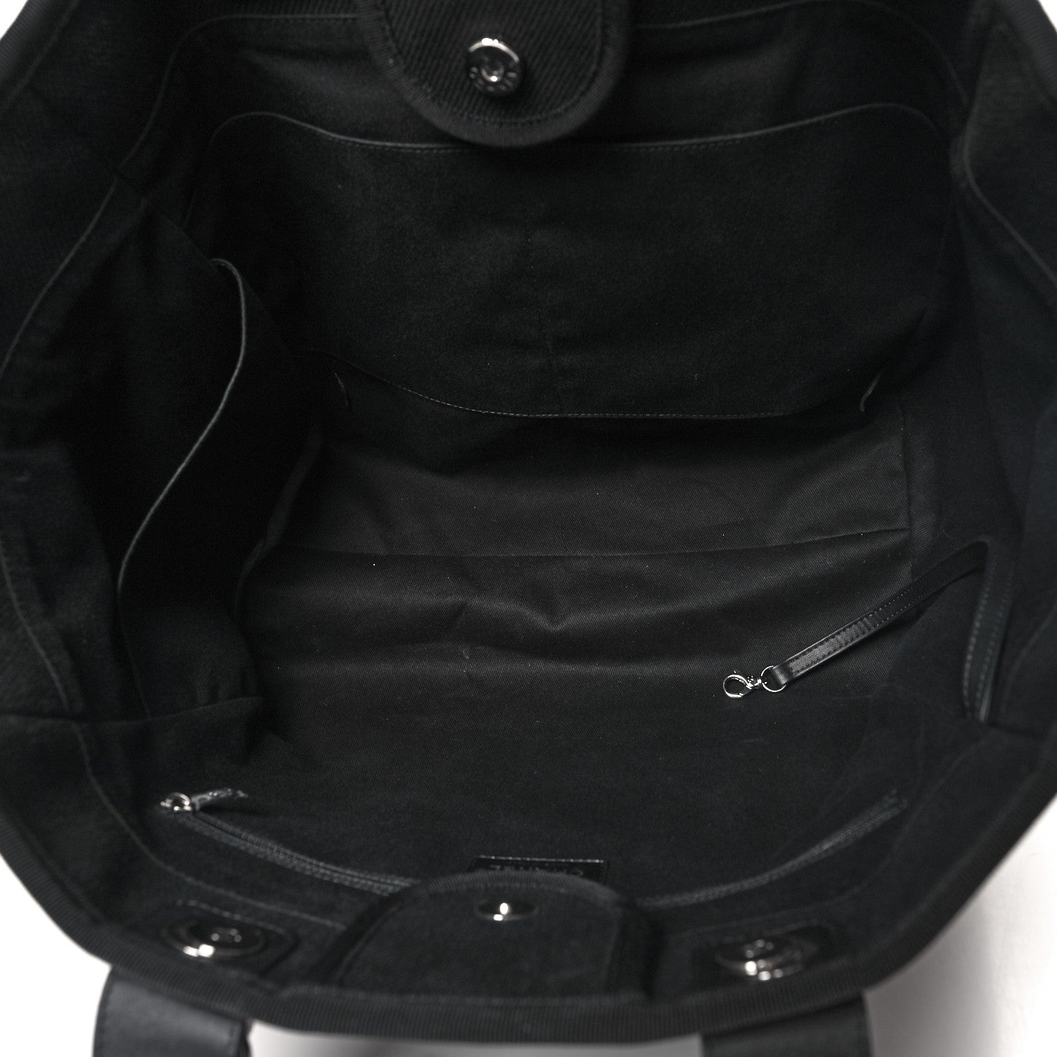 Chanel Canvas Pearl Medium Deauville Tote Black 5 of 10