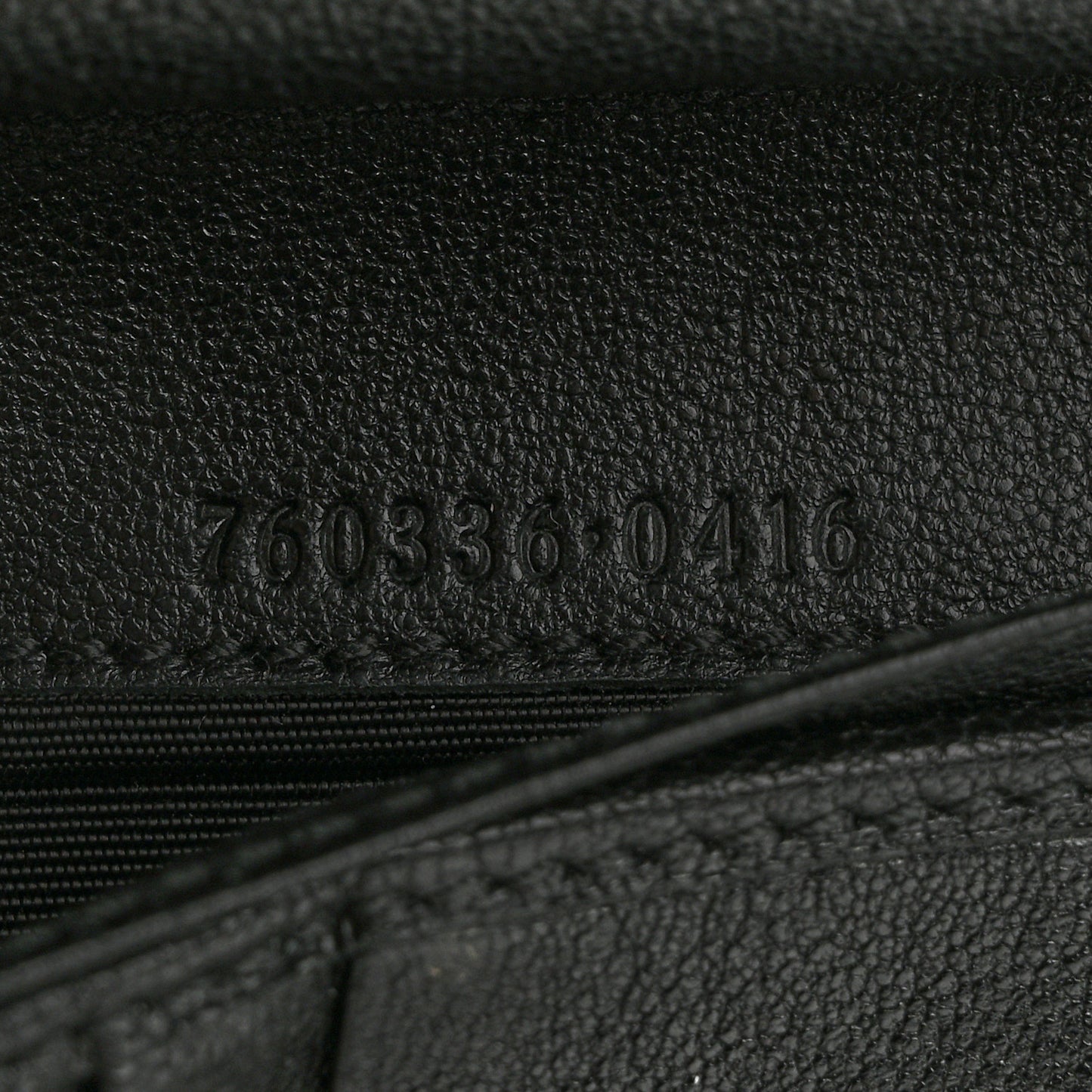 Sakai Be Green Calfskin Diagonal Stitched Blondie Travel Wallet Black