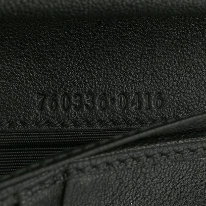 Gucci Sakai Be Green Calfskin Diagonal Stitched Blondie Travel Wallet Black 7 of 12