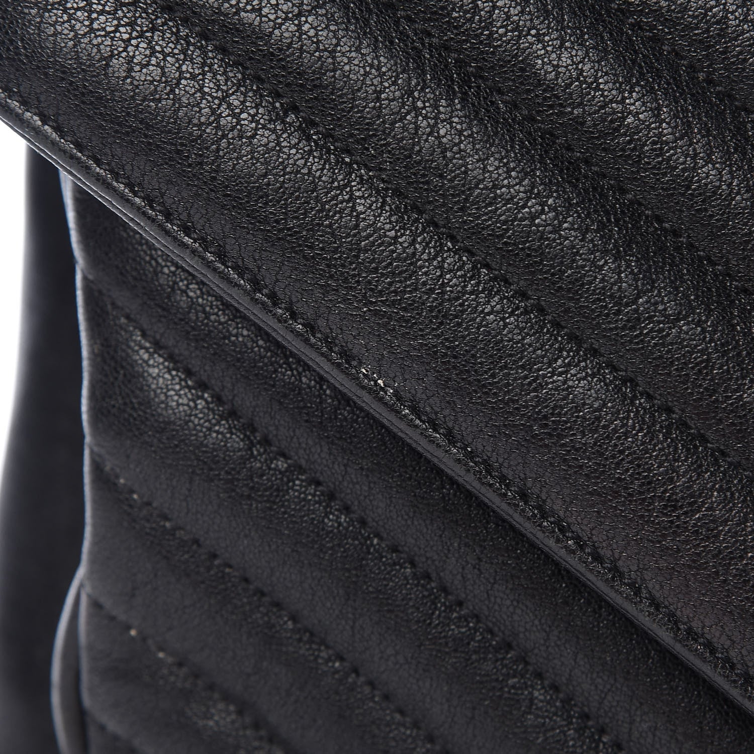 Saint Laurent Sheepskin Matelasse Chevron Monogram Large College Satchel Black 19 of 24