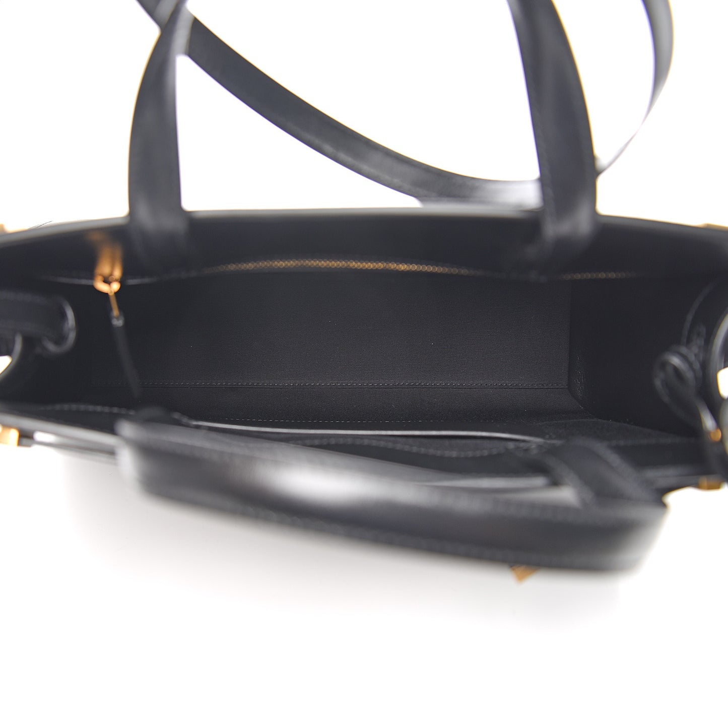 Calfskin Small Manhattan Shopper Tote Black