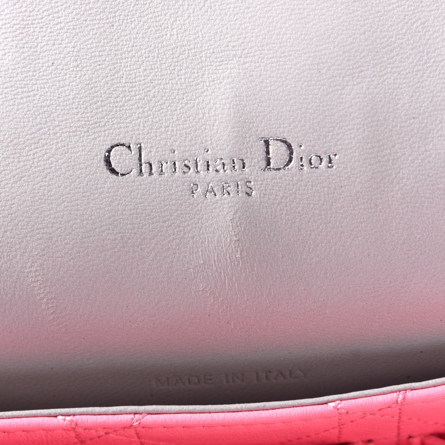 Christian Dior Lambskin Cannage Medium Miss Dior Flap Pink Grey 6 of 9