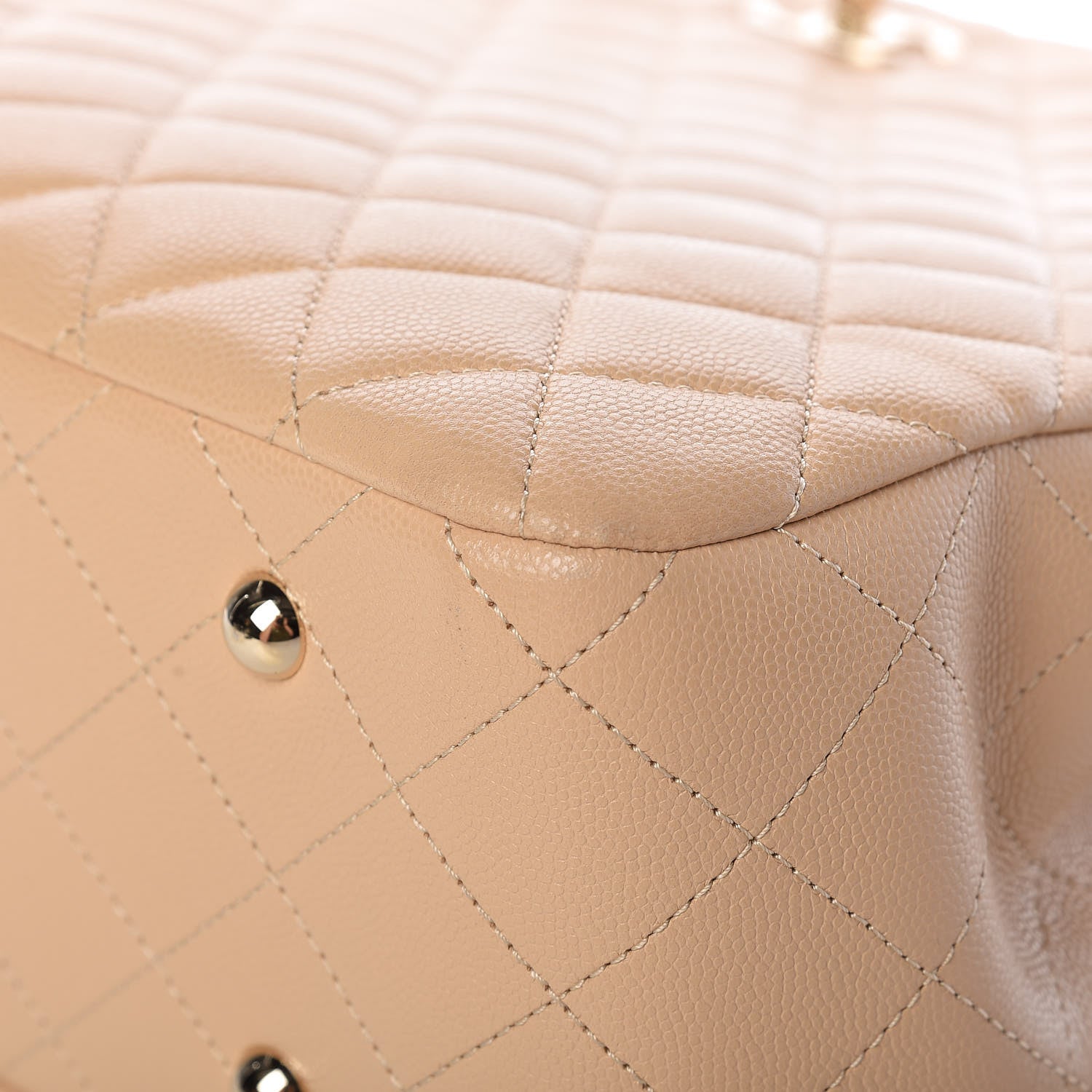 Chanel Caviar Quilted Large Classic Shopping Tote Light Beige 13 of 13