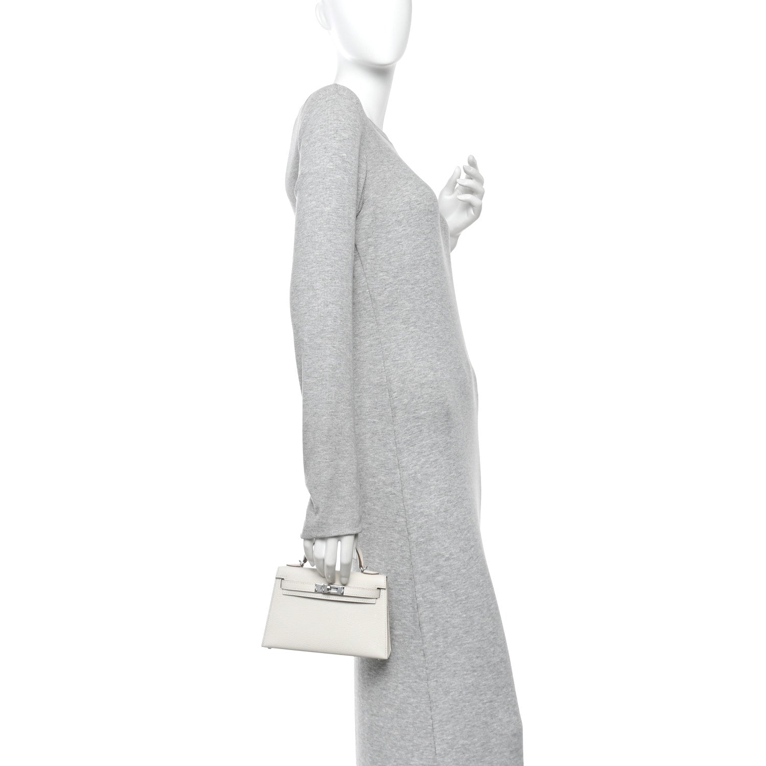 Hermes Chevre Mysore Mini Kelly Sellier 20 Mushroom 2 of 11