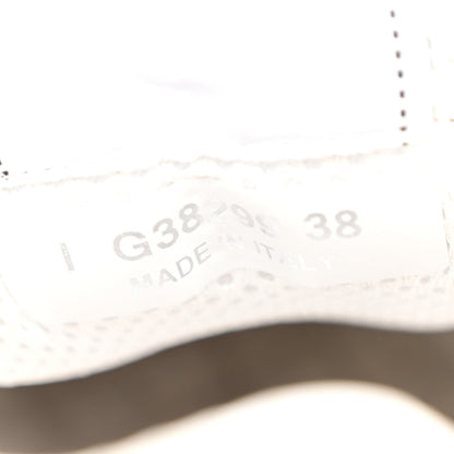 Chanel Mesh Suede Grained Calfskin Womens CC Sneakers 38 Black White 8 of 11