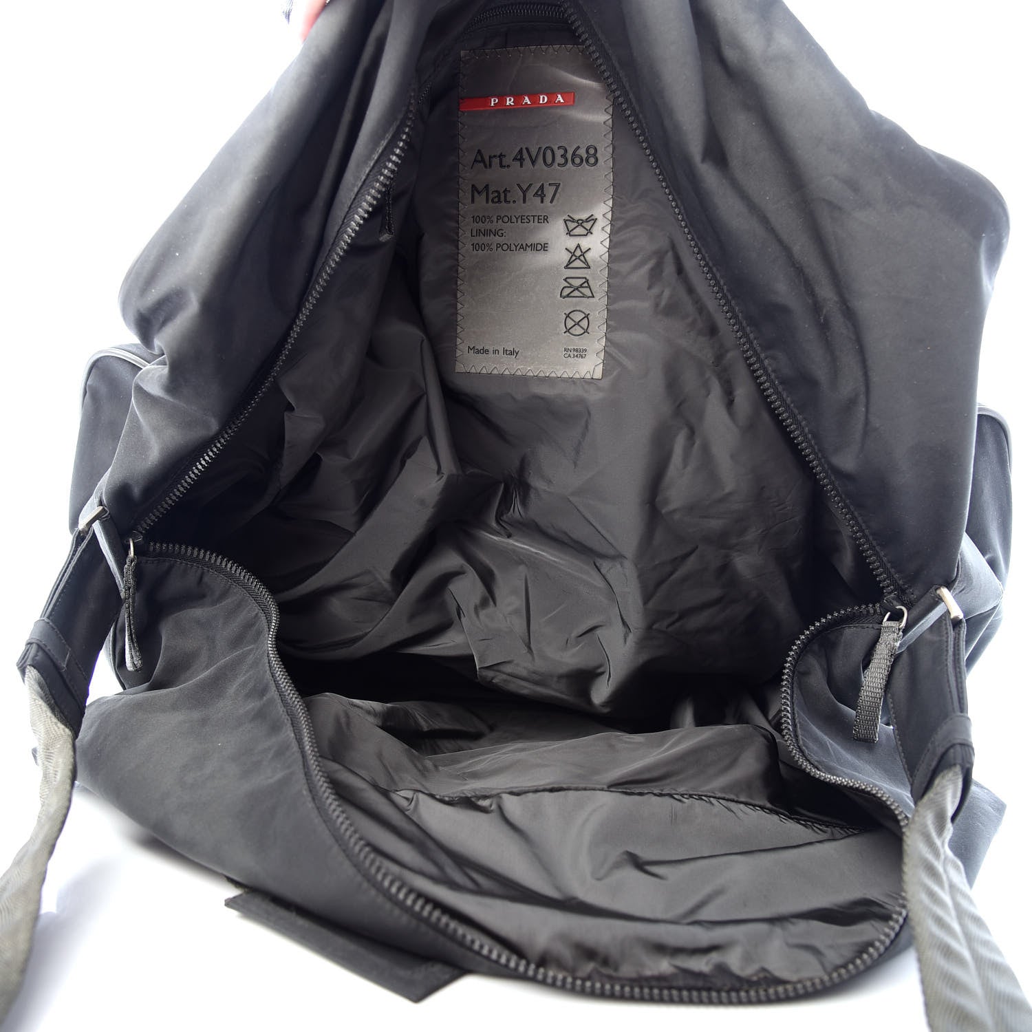 Prada Nylon Vela Sport Duffle Asfalto 4 of 8