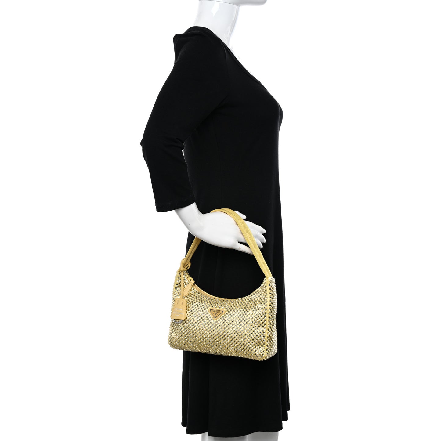 Satin Crystal Mini Re-Edition 2000 Bag Ananas