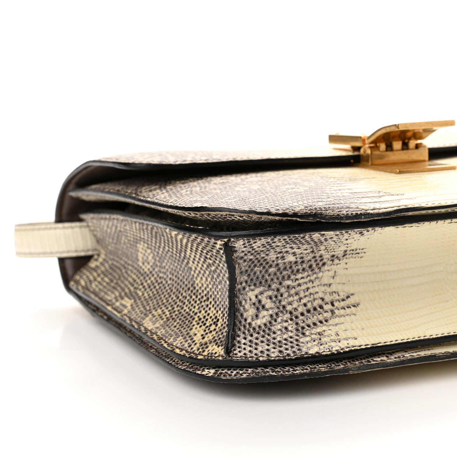 Celine Lizard Medium Classic Box Flap Bag Natural 9 of 10