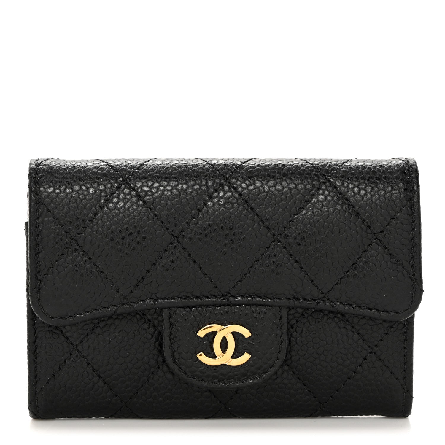 Chanel Caviar Quilted Flap Card Holder Black 1 of 9