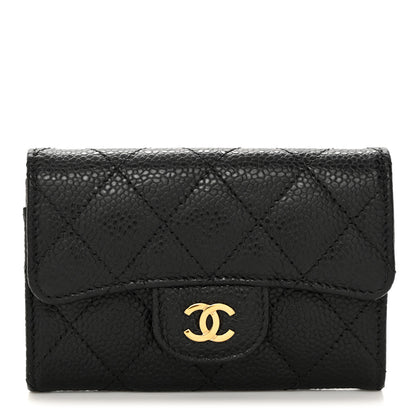 Chanel Caviar Quilted Flap Card Holder Black 1 of 9