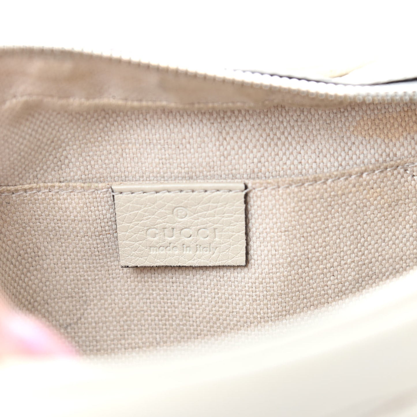 Pebbled Calfskin Small Soho Disco Bag Off White