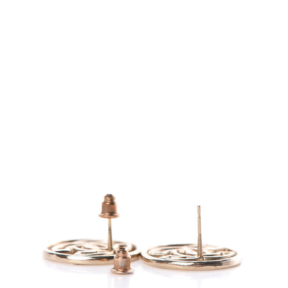 Chanel Metal CC Round Earrings Gold 3 of 3