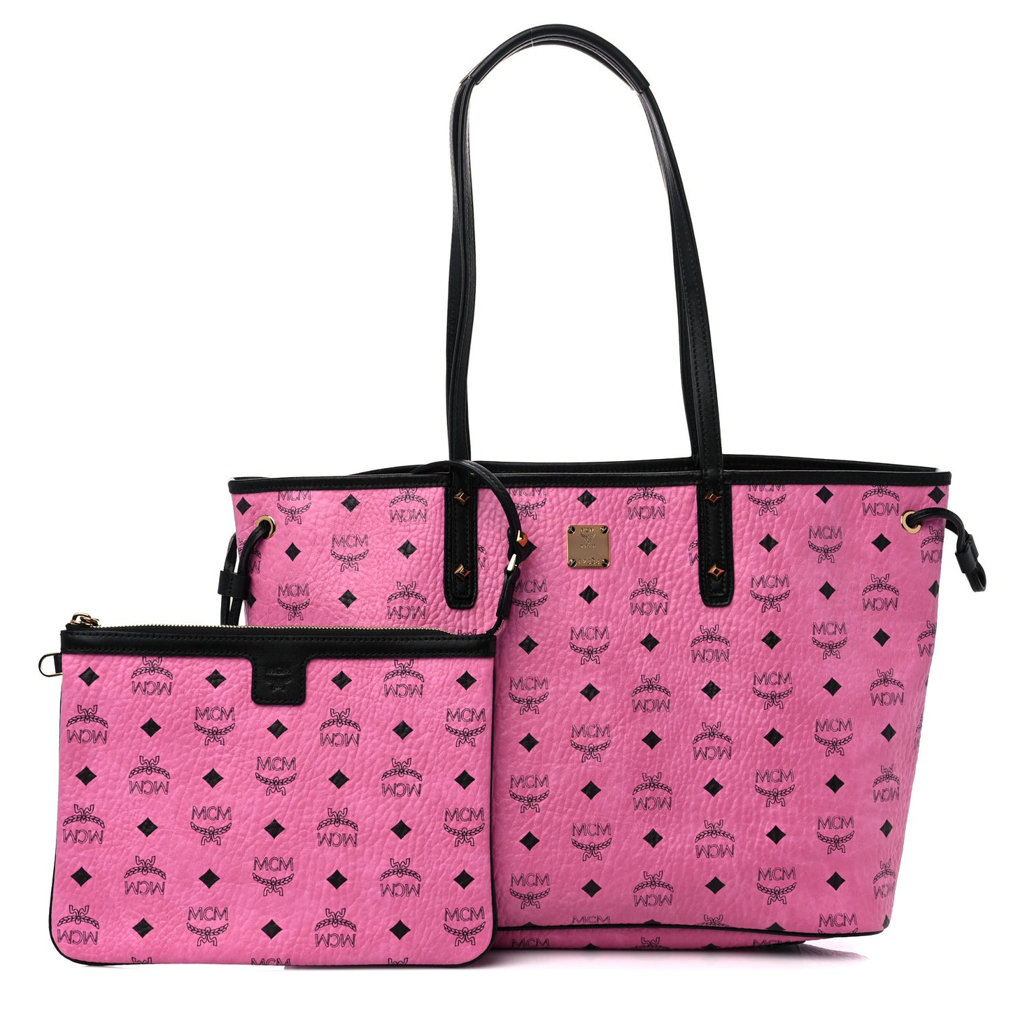 Visetos Medium Project Reversible Shopper Tote Pink