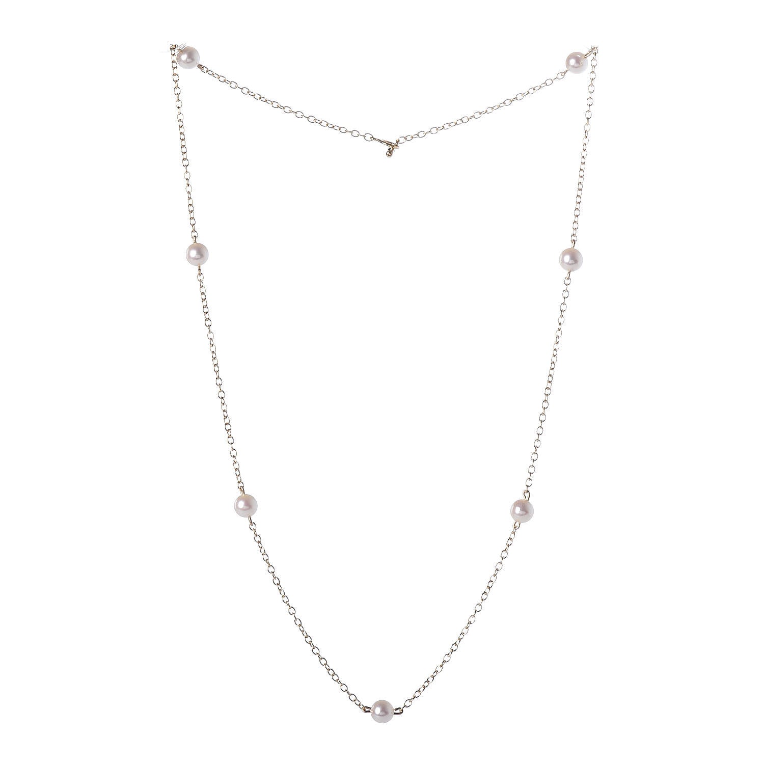 Tiffany 18K Yellow Gold Freshwater Pearl 5mm Elsa Peretti Pearls By The Yard Necklace 3 of 5
