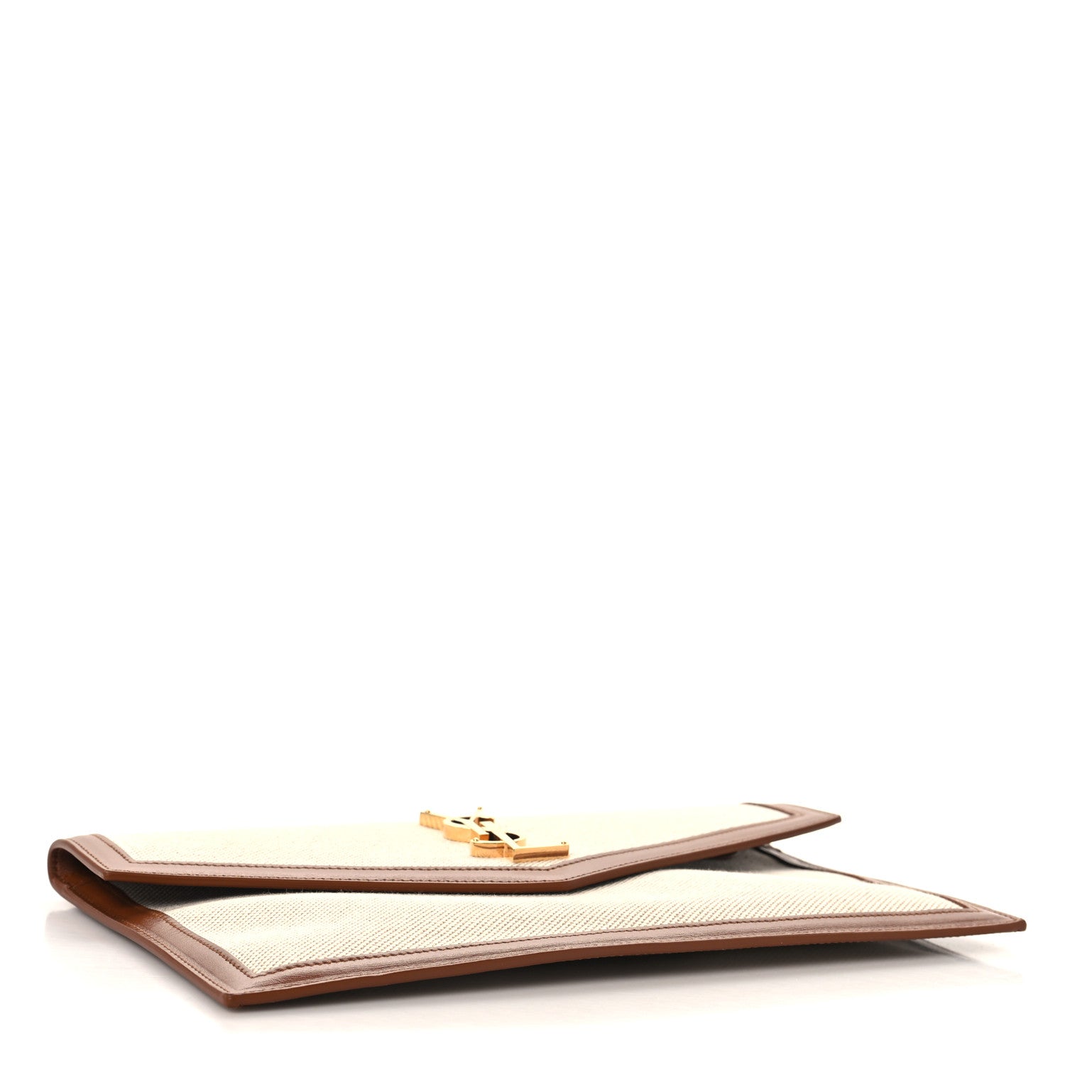 Saint Laurent Canvas Uptown Pouch Natural Beige Brick 4 of 8