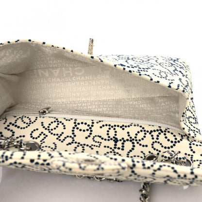 Chanel Canvas Medium Logo CC Flap Beige Black 7 of 11