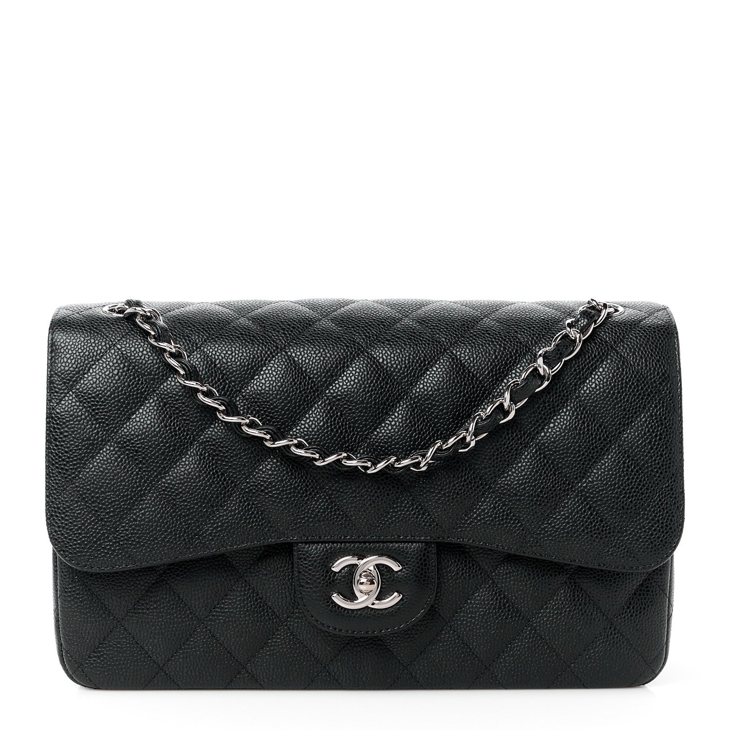 Chanel Caviar Quilted Jumbo Double Flap Black 1 of 12