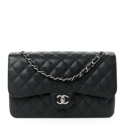 Chanel Caviar Quilted Jumbo Double Flap Black 1 of 12