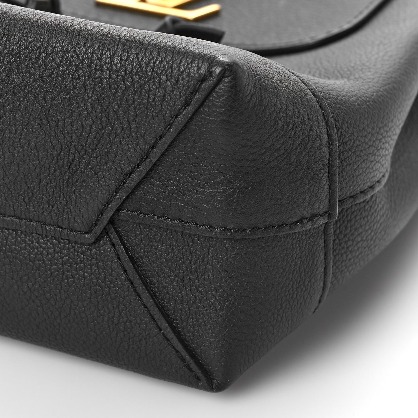 Calfskin Lockme Mini Backpack Black