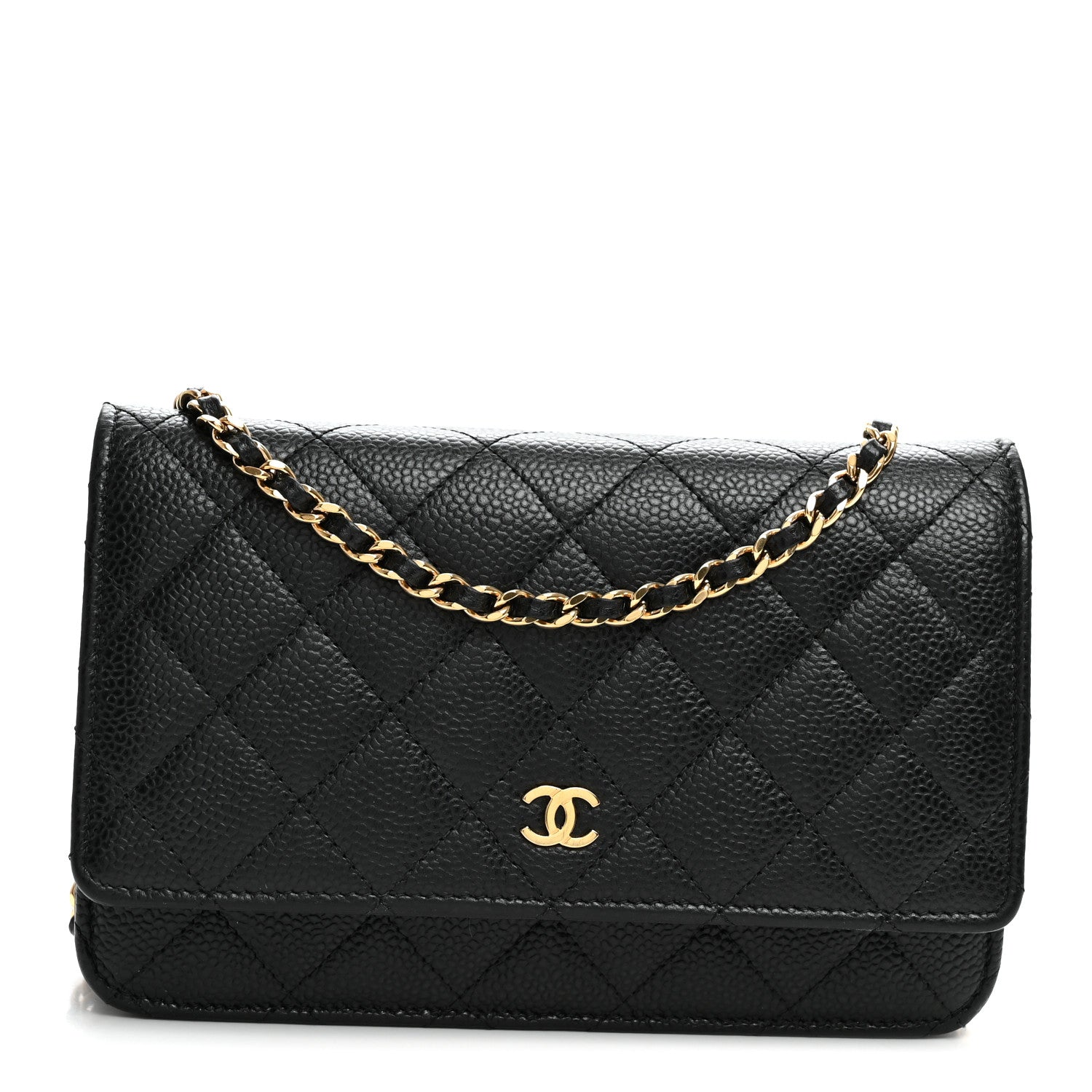 Chanel Caviar Quilted Wallet on Chain WOC Black 1 of 12