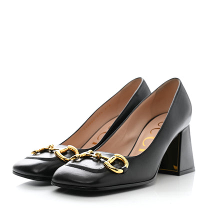 Gucci Malaga Kid Horsebit 75mm Pumps 37.5 Black 3 of 11