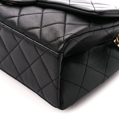Chanel Lambskin Quilted Chaine Lettre Flap Black 11 of 11